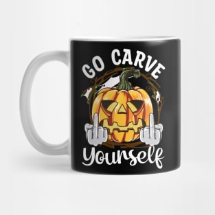 Funny Carved Pumpkin Men Women Funny Halloween Mug